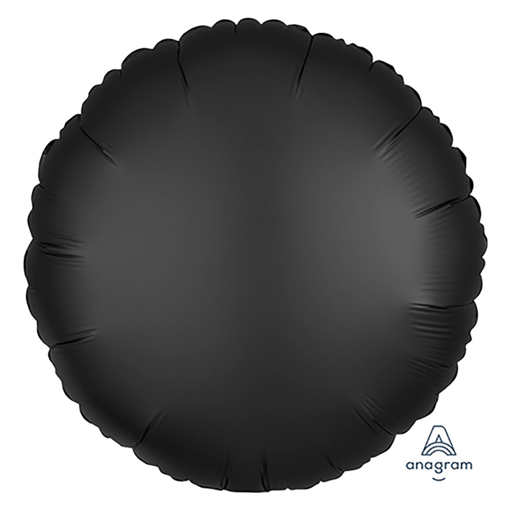 Anagram 18 inch CIRCLE - SATIN LUXE ONYX Foil Balloon 38034-02-A-U
