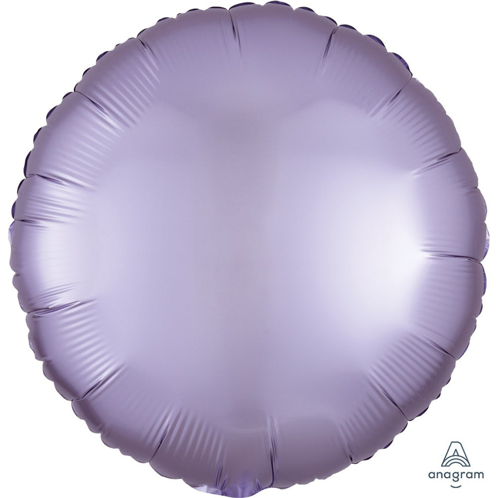 Anagram 18 inch CIRCLE - SATIN LUXE PASTEL LILAC Foil Balloon 39904-02-A-U