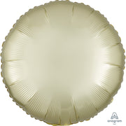 Anagram 18 inch CIRCLE - SATIN LUXE PASTEL YELLOW Foil Balloon 39901-02-A-U