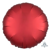 Anagram 18 inch CIRCLE - SATIN LUXE SANGRIA Foil Balloon 38583-02-A-U