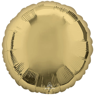 Anagram 18 inch CIRCLE - WHITE GOLD Foil Balloon 43200-02-A-U