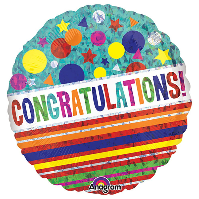 18 inch Anagram Congratulations Sparkle Foil Balloon - 32633