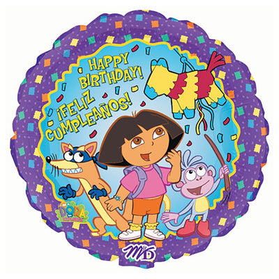 Anagram 18 inch DORA HAPPY BIRTHDAY FELIZ CUMPLEANOS Foil Balloon 83627-01-A-P