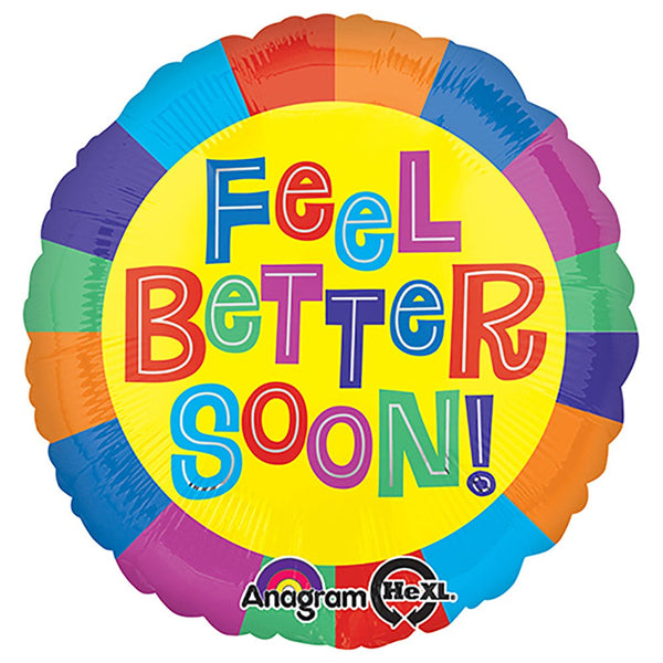 Anagram 18 inch FEEL BETTER SOON! BRIGHT COLORS Foil Balloon 30773-01-A-P