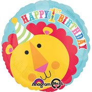 Anagram 18 inch FISHER PRICE LION 1ST BIRTHDAY CIRCUS Foil Balloon