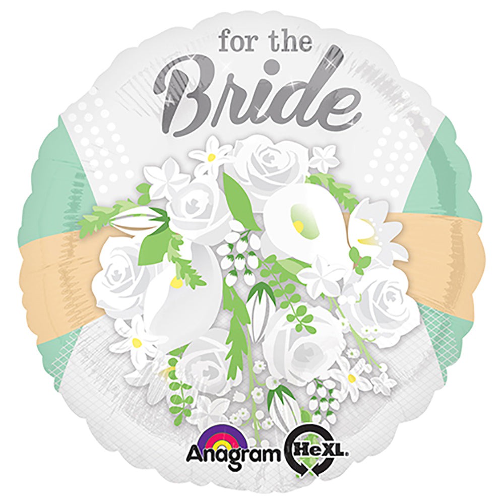 Anagram 18 inch FOR THE BRIDE FLORAL Foil Balloon 30703-01-A-P