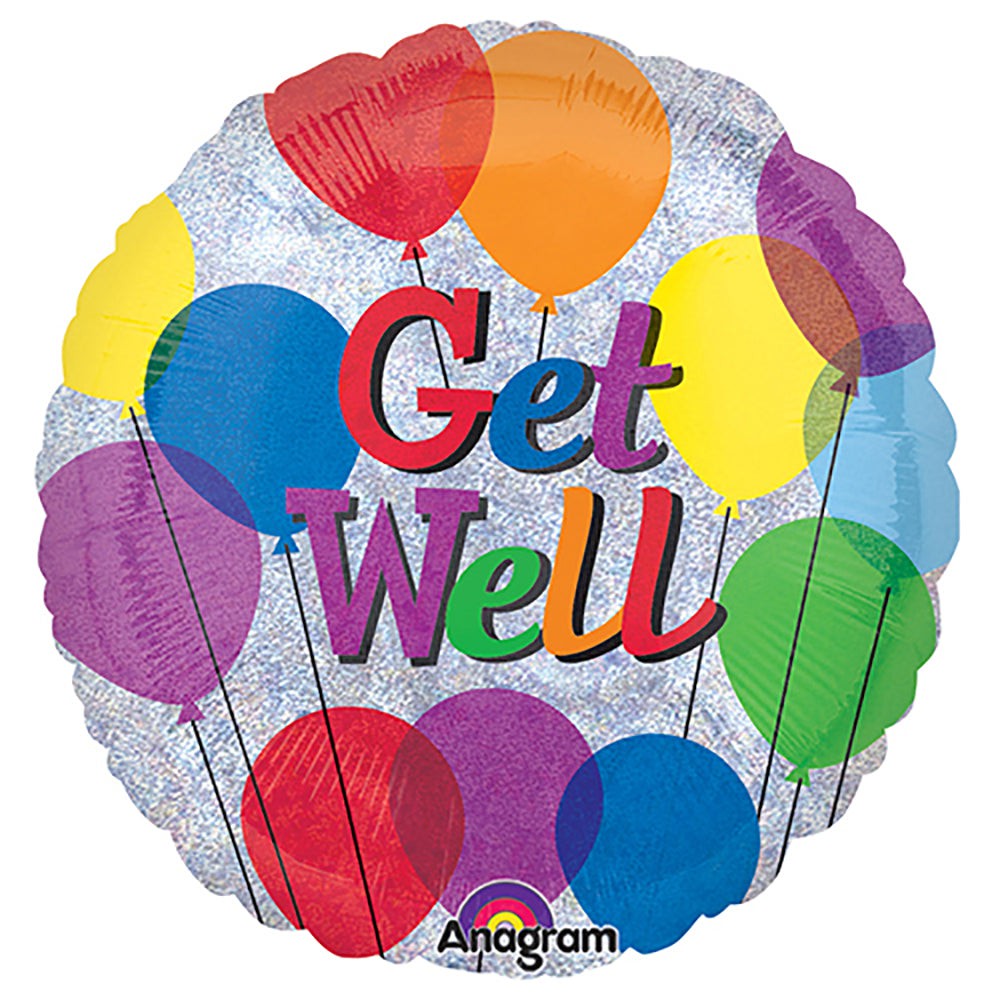 Anagram 18 inch GET WELL BALLOONS Foil Balloon 22007-01-A-P