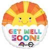 Anagram 18 inch GET WELL SOON SMILEY SUNSHINE Foil Balloon 28727-01-A-P
