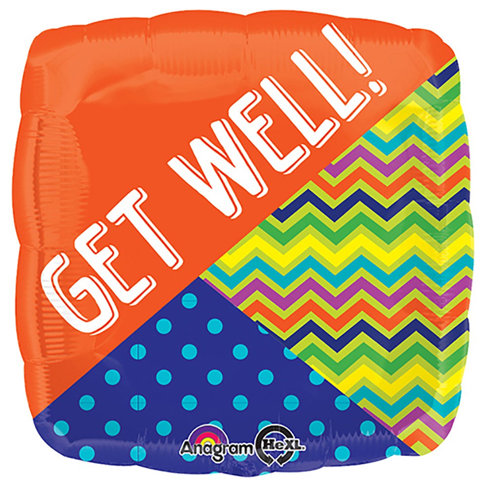 Anagram 18 inch GET WELL WISHES Foil Balloon 30783-01-A-P
