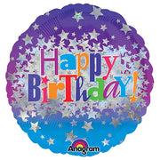 Anagram 18 inch HAPPY BIRTHDAY BRIGHT STARS Foil Balloon 24482-01-A-P