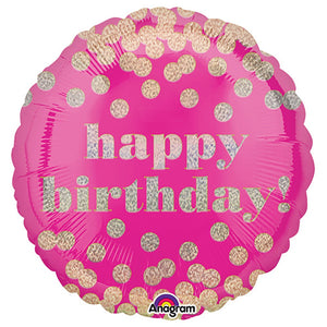 Anagram 18 inch HAPPY BIRTHDAY DOTTY Foil Balloon 33809-02-A-U