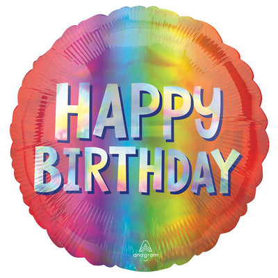 Anagram 18 inch HAPPY BIRTHDAY SILVER OMBRE Foil Balloon 43116-02-A-U