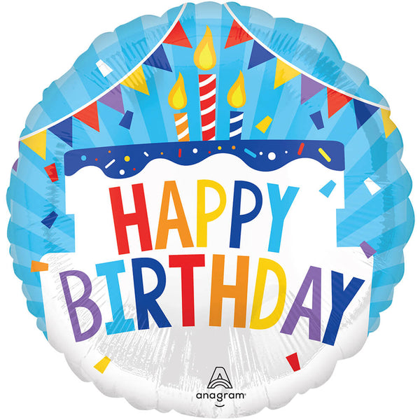 Anagram 18 inch HAPPY BIRTHDAY TIERED CAKE Foil Balloon 45947-01-A-P