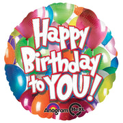 Anagram 18 inch HAPPY BIRTHDAY TO YOU! BALLOONS Foil Balloon 24493-01-A-P