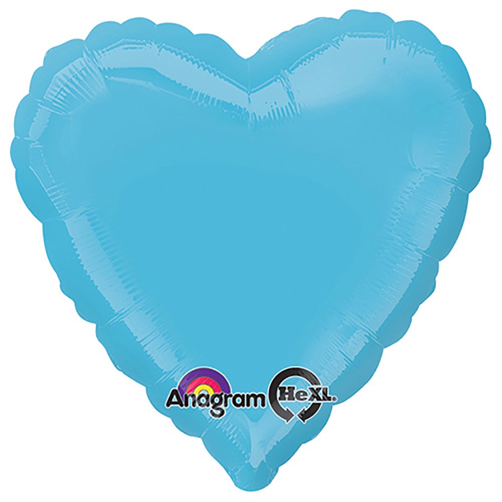 Anagram 18 inch HEART - CARIBBEAN BLUE Foil Balloon 23018-02-A-U