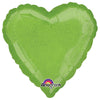 Anagram 18 inch HEART - DAZZLER LIME GREEN Foil Balloon 25087-02-A-U