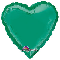 Anagram 18 inch HEART - EMERALD GREEN Foil Balloon 22443-02-A-U