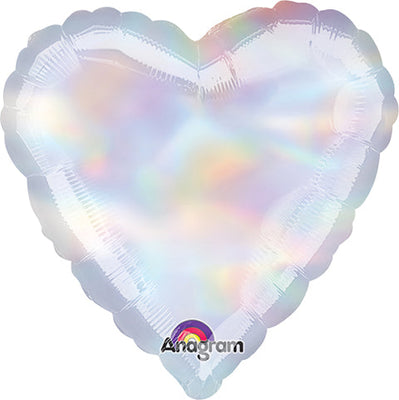 Anagram 18 inch HEART - IRIDESCENT Foil Balloon 25092-02-A-U