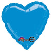 Anagram 18 inch HEART - METALLIC BLUE Foil Balloon 10592-02-A-U