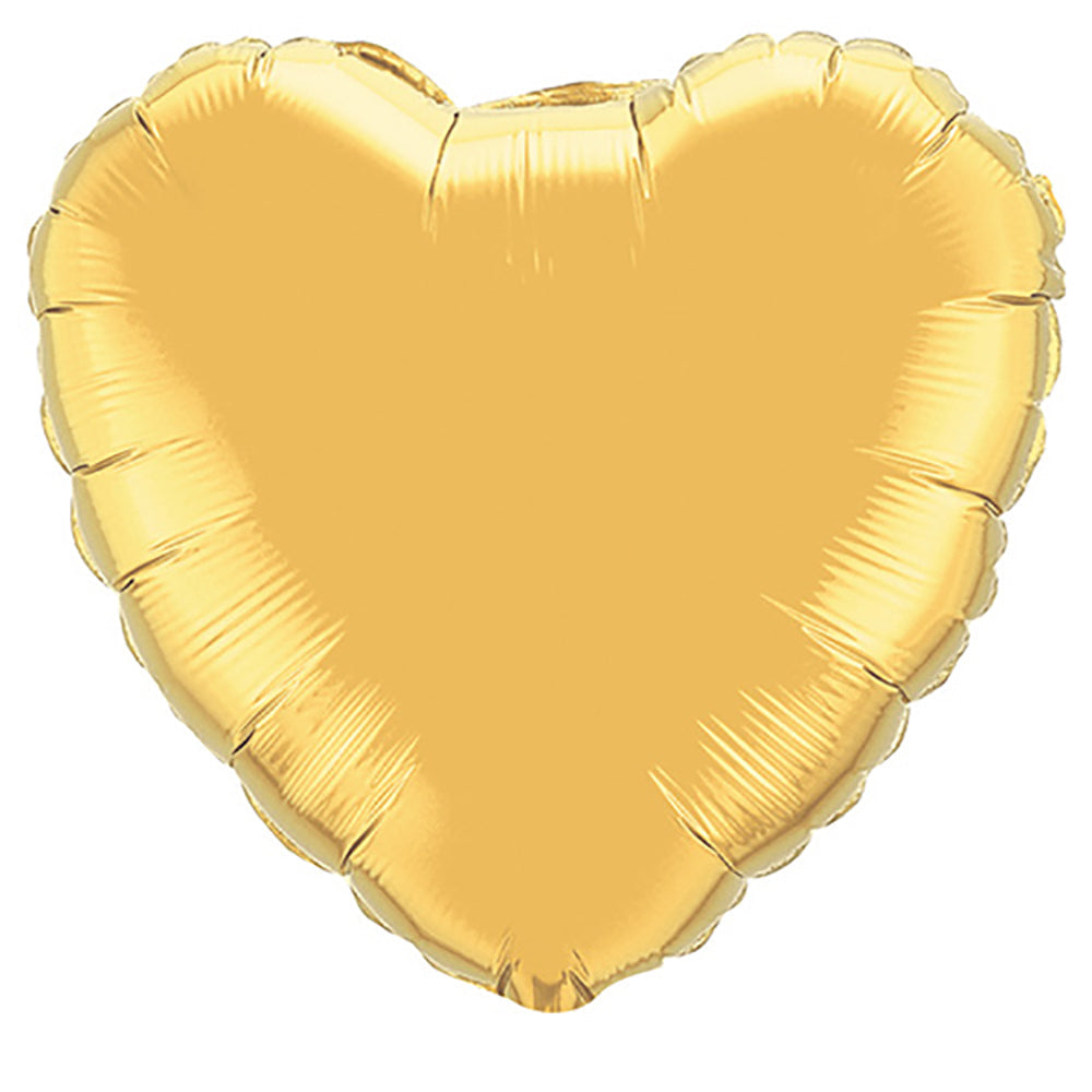 Anagram 18 inch HEART - METALLIC GOLD Foil Balloon 10585-02-A-U