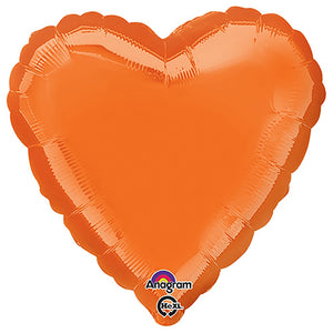 Anagram 18 inch HEART - METALLIC ORANGE Foil Balloon 11563-02-A-U
