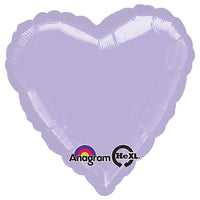 Anagram 18 inch HEART - METALLIC PEARL PASTEL LILAC Foil Balloon 10571-02-A-U