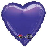 Anagram 18 inch HEART - METALLIC PURPLE Foil Balloon 10597-02-A-U
