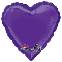 Anagram 18 inch HEART - QUARTZ PURPLE Foil Balloon 22459-02-A-U