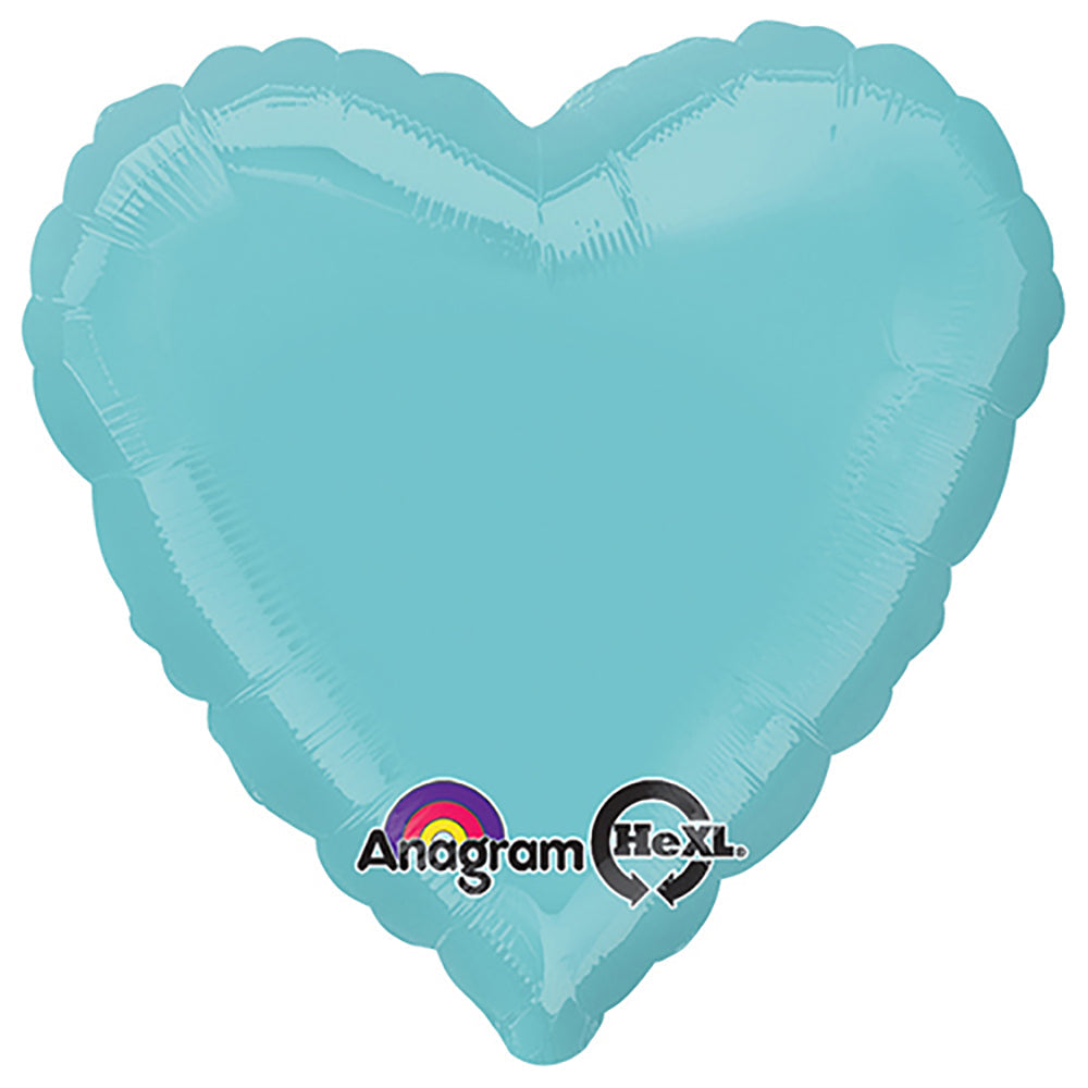 Anagram 18 inch HEART - ROBINS EGG BLUE Foil Balloon 23015-02-A-U