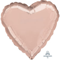 Anagram 18 inch HEART - ROSE GOLD Foil Balloon 36186-02-A-U