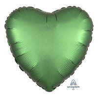 Anagram 18 inch HEART - SATIN LUXE EMERALD Foil Balloon 38587-02-A-U