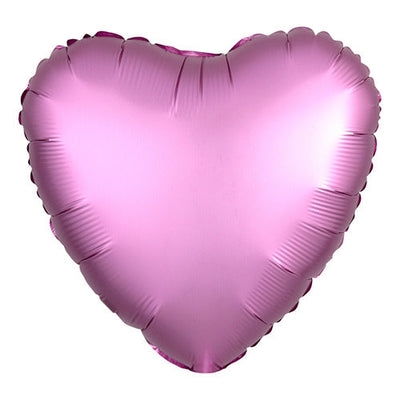 Anagram 18 inch HEART - SATIN LUXE FLAMINGO Foil Balloon 36822-02-A-U
