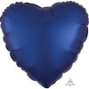 Anagram 18 inch HEART - SATIN LUXE NAVY Foil Balloon 39961-02-A-U