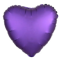 Anagram 18 inch HEART - SATIN LUXE PURPLE ROYALE Foil Balloon 36818-02-A-U