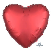 Anagram 18 inch HEART - SATIN LUXE SANGRIA Foil Balloon 38584-02-A-U