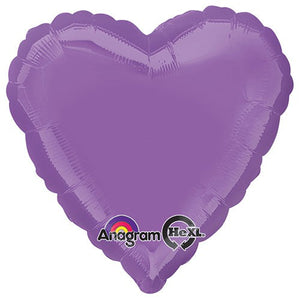 Anagram 18 inch HEART - SPRING LILAC Foil Balloon 22456-02-A-U