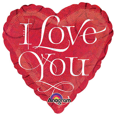 Anagram 18 inch I LOVE YOU CALLIGRAPHY Foil Balloon 25561-01-A-P
