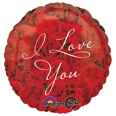 Anagram 18 inch I LOVE YOU ROSES Foil Balloon 15598-01-A-P
