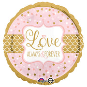 Anagram 18 inch LOVE ALWAYS & FOREVER Foil Balloon 33571-01-A-P