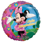 Anagram 18 inch MINNIE FELIZ CUMPLEANOS Foil Balloon