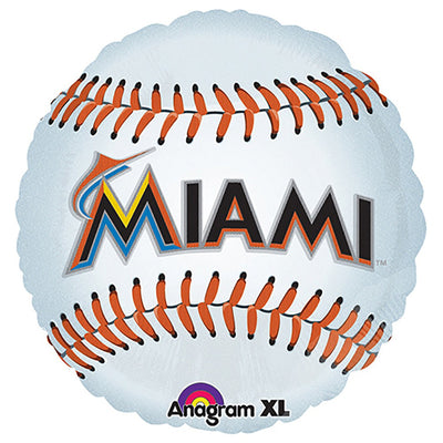 Anagram 18 inch MLB MIAMI MARLINS BASEBALL TEAM Foil Balloon 25318-01-A-P