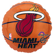 Anagram 18 inch NBA MIAMI HEAT BASKETBALL Foil Balloon A113729-01-A-P