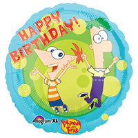 Anagram 18 inch PHINEAS AND FERB BIRTHDAY Foil Balloon 21170-02-A-U
