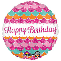 Anagram 18 inch PINK SPARKLE HAPPY BIRTHDAY Foil Balloon 28715-01-A-P