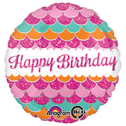 Anagram 18 inch PINK SPARKLE HAPPY BIRTHDAY Foil Balloon 28715-01-A-P