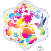 Anagram 18 inch SATIN INFUSED WATERCOLOR FLOWERS Foil Balloon 40815-2-A-U