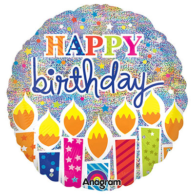 Anagram 18 inch SHIMMER BIRTHDAY CANDLES Foil Balloon