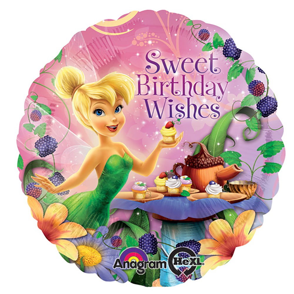 Anagram 18 inch TINKER BELL HAPPY BIRTHDAY WISHES Foil Balloon