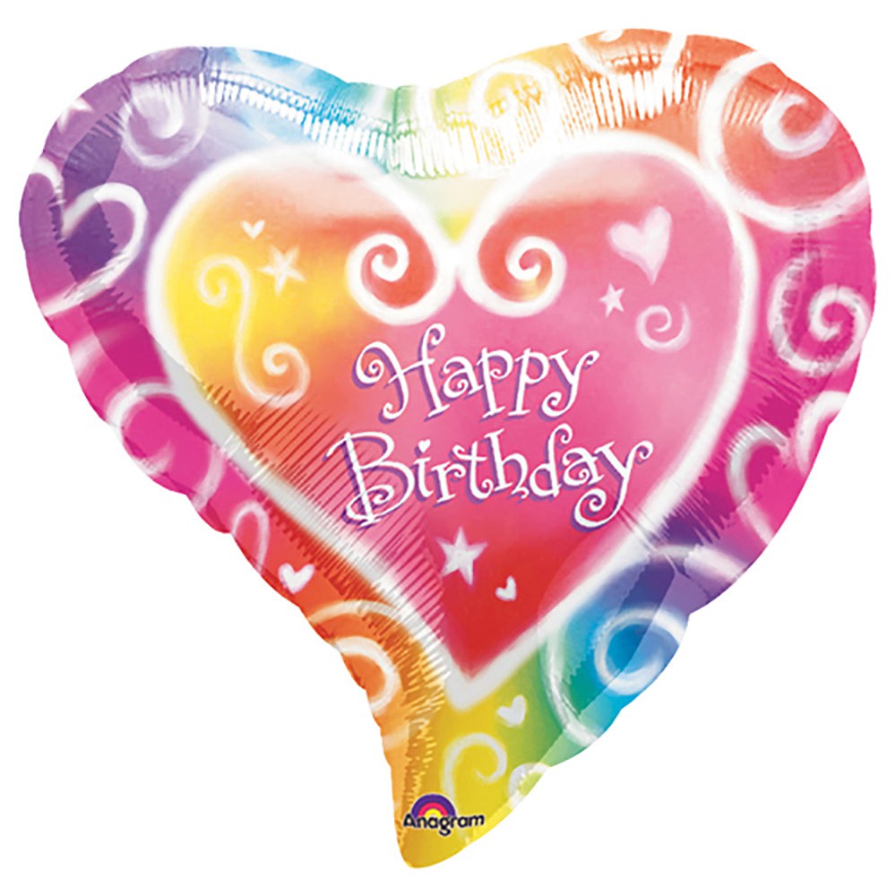 Anagram 18 inch WATERCOLOR BIRTHDAY Foil Balloon 07635-01-A-P