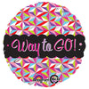 Anagram 18 inch WAY TO GO GEO Foil Balloon 30743-01-A-P
